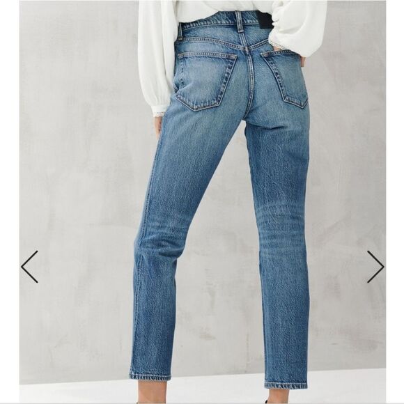 GUC Lucky Brand High Rise Mom Drew Raw Hem JEANS - Picture 2 of 9